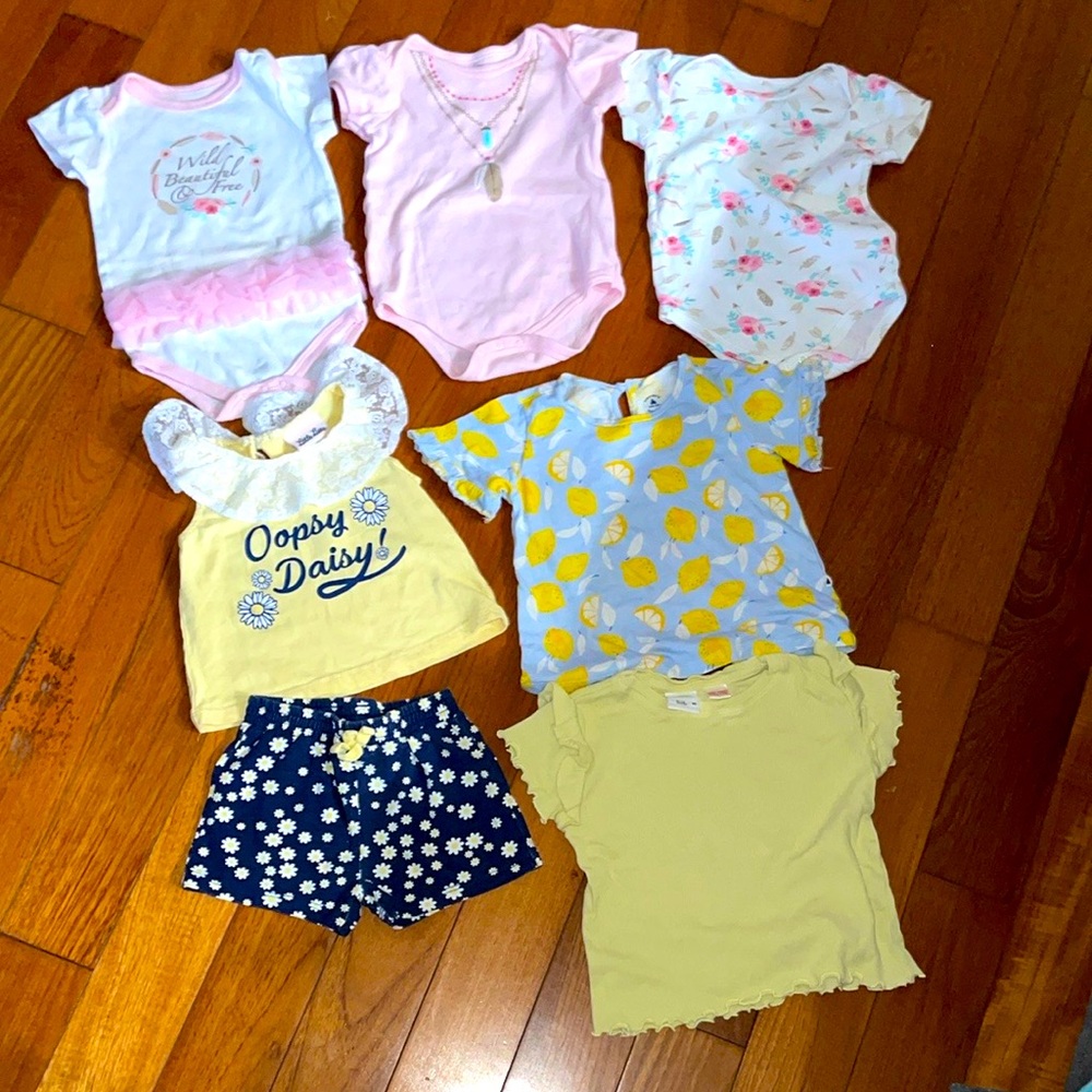 Zara Kids Shirts & Tops Set - Pink, Yellow, Blue